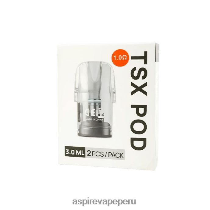 Aspire Vape - Aspire Tsx Pod 1,0 ohmios (3,0 ml)/2 unidades por paquete (compatible con cyber s y cyber x) 4X28R8234